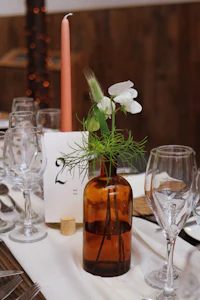 a white table cloth